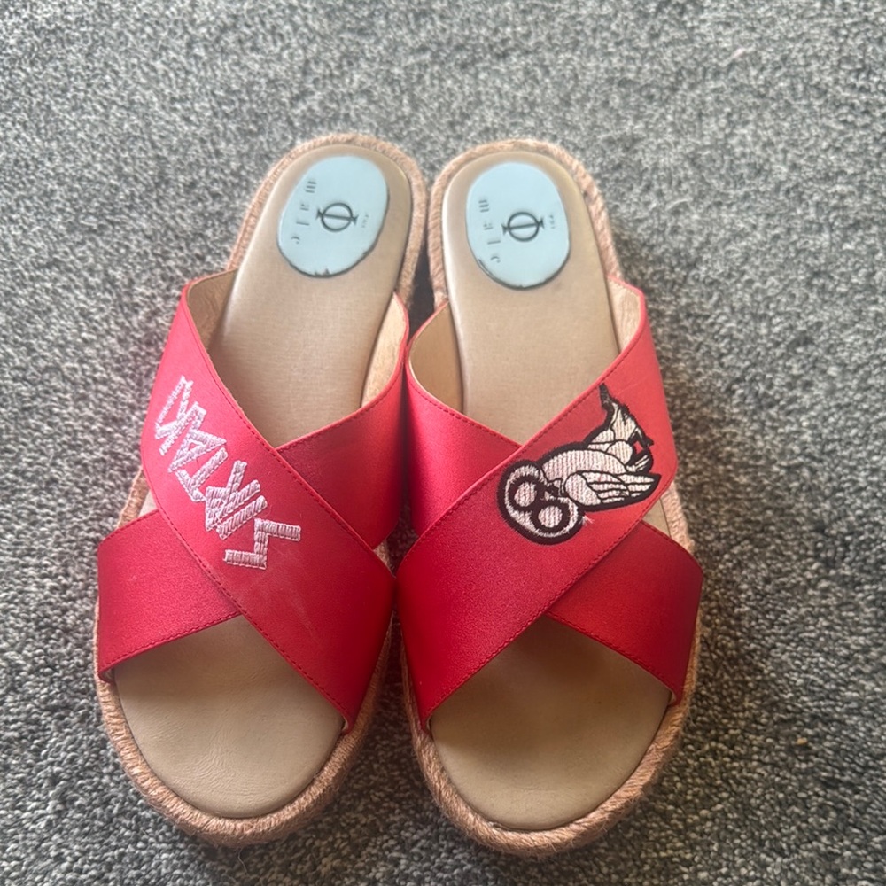 Stylish Red Slide Sandals